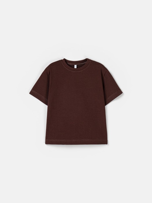 футболка оверсайз "каштан" от бренда bungly вид слева