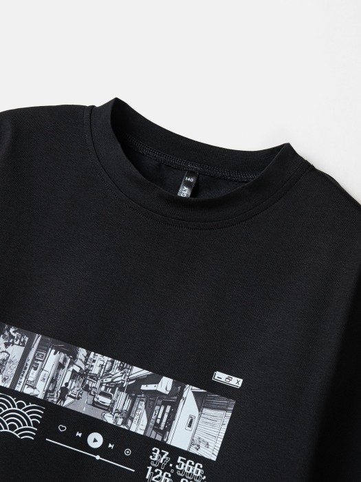 футболка оверсайз "корейский плеер" 7+ по цене 1079 руб вид справа