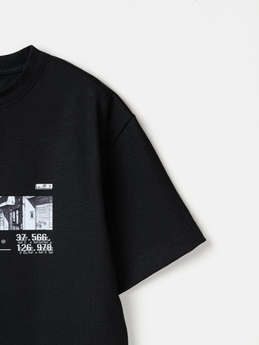 футболка оверсайз "корейский плеер" 7+ из россии вид сбоку