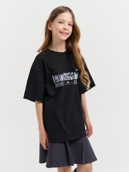 футболка оверсайз "корейский плеер" 7+ от 8 до 12 лет с изнаночной стороны