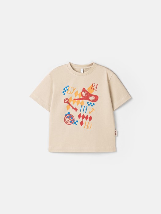 футболка оверсайз "кукольный театр" от бренда bungly вид слева