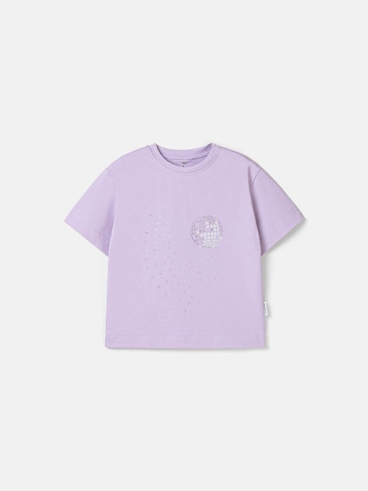 футболка оверсайз "лаванда/диско-шар" фотография