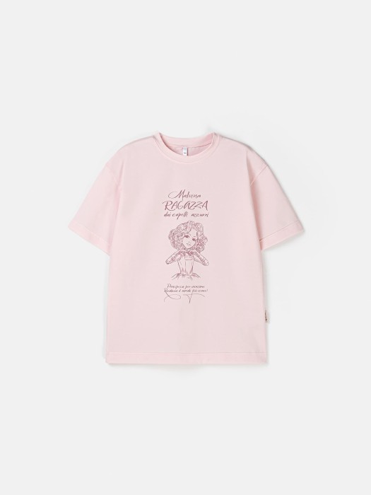 футболка оверсайз "мальвина" 7+ от бренда bungly вид слева