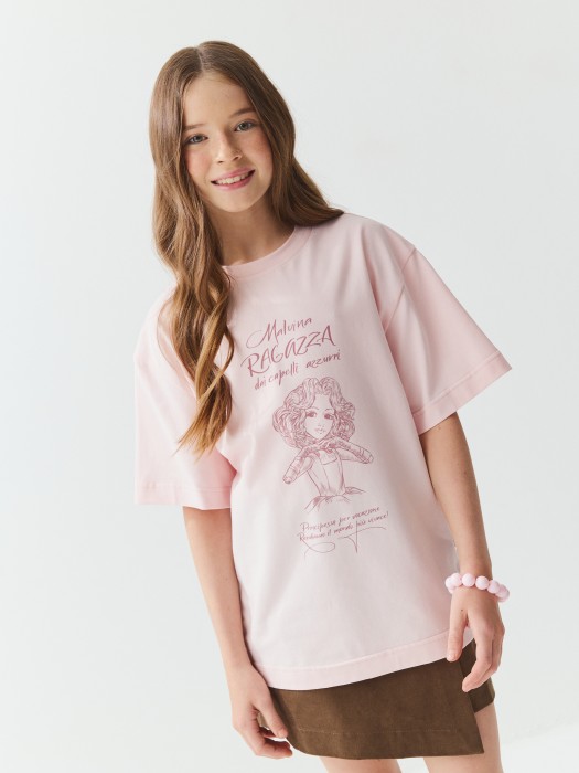 футболка оверсайз "мальвина" 7+ по цене 2499 руб вид справа