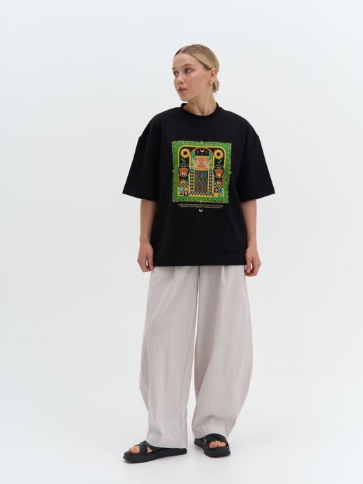 футболка оверсайз матур взрослая для детского возраста с изнаночной стороны