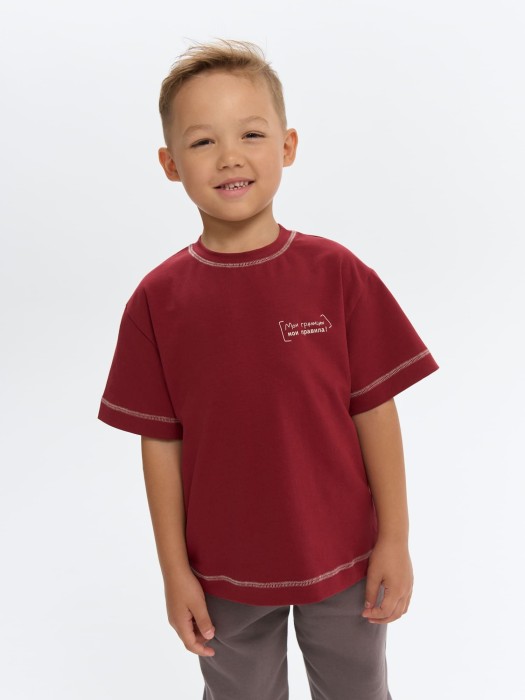 футболка оверсайз "мои правила" от бренда bungly вид слева