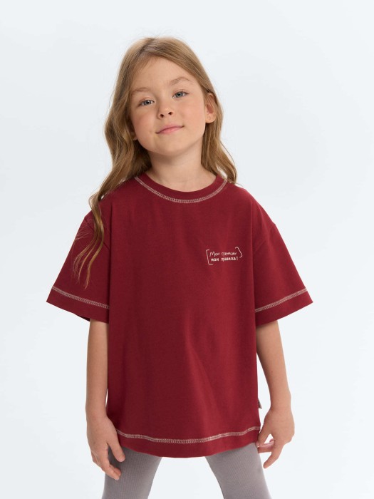 футболка оверсайз "мои правила" по цене 1119 руб вид справа