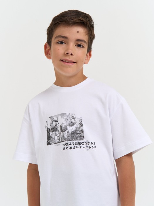 футболка оверсайз "мозговой штурм" 7+ от бренда bungly вид слева