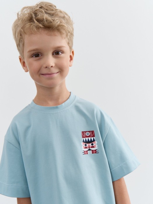 футболка оверсайз "небо" с принтом по цене 1399 руб вид справа