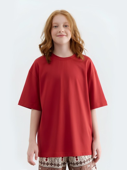 футболка оверсайз "рябина" 7+ от бренда bungly вид слева