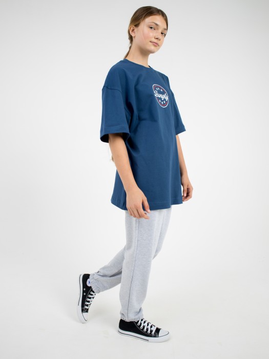 футболка оверсайз с печатью "шторм" из россии вид сбоку