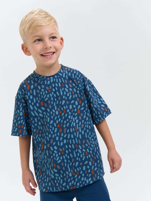 футболка оверсайз "синий бэмби" фотография