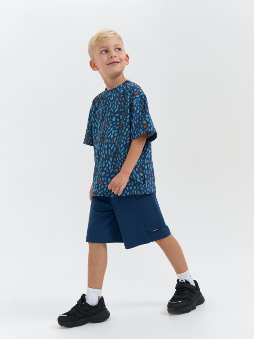 футболка оверсайз "синий бэмби" от бренда bungly вид слева