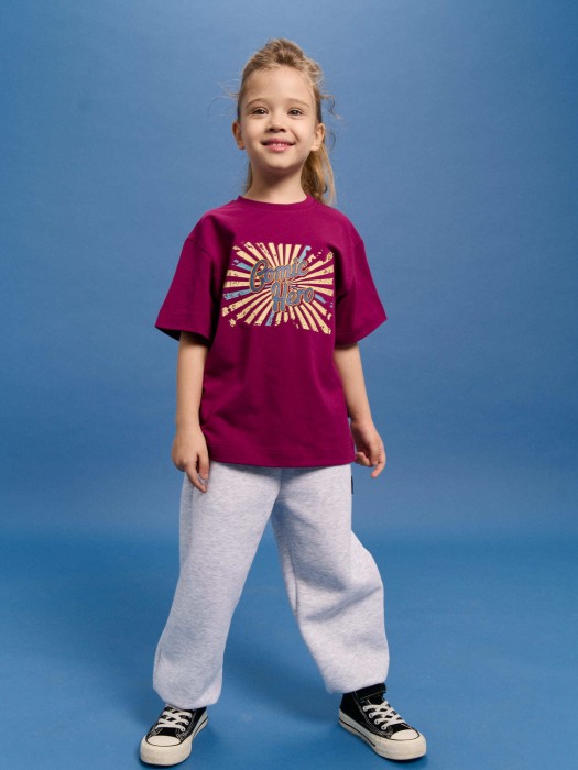 футболка оверсайз "слива" с принтом из проверенных материалов спереди