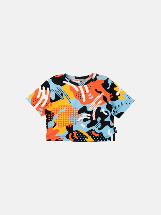 футболка оверсайз укороченная "позитивный камуфляж" фотография