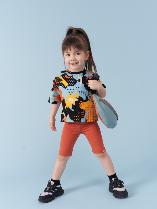 футболка оверсайз укороченная "позитивный камуфляж" по цене 650 руб вид справа