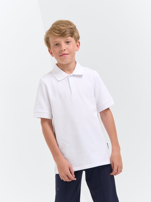 футболка поло "белая" 7+ фотография
