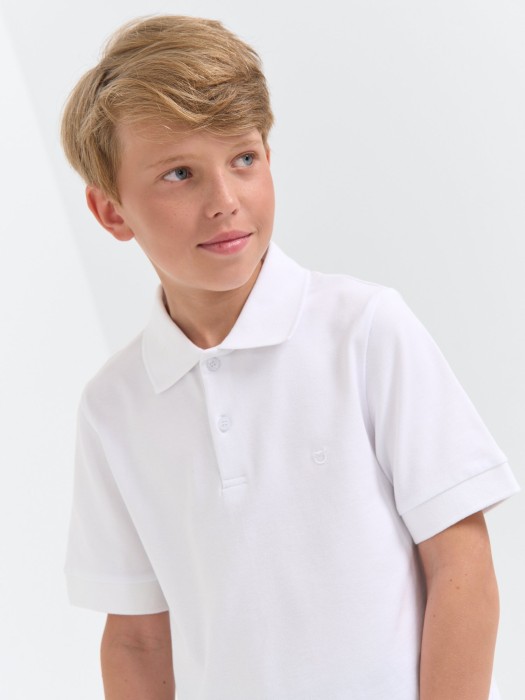 футболка поло "белая" 7+ по цене 1139 руб вид справа
