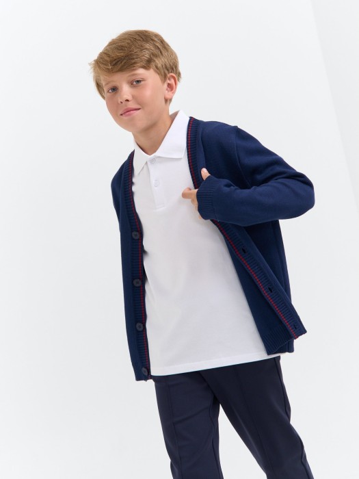 футболка поло "белая" 7+ из проверенных материалов спереди