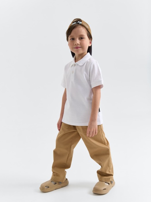 футболка поло "белая" из россии вид сбоку