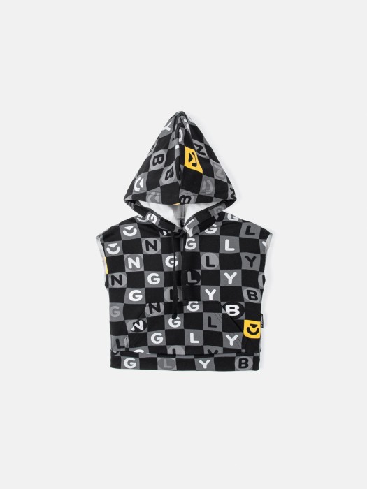 футболка с капюшоном "банглимания" от бренда bungly вид слева