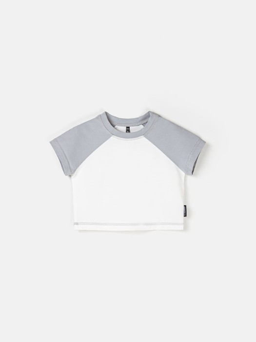 футболка укороченная "тофу/пепел" 7+ фотография