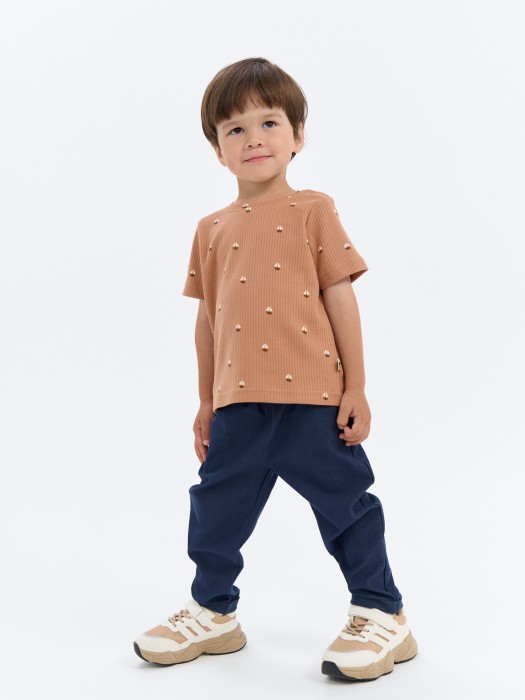 футболка в рубчик "кораблики" 0+ из россии вид сбоку