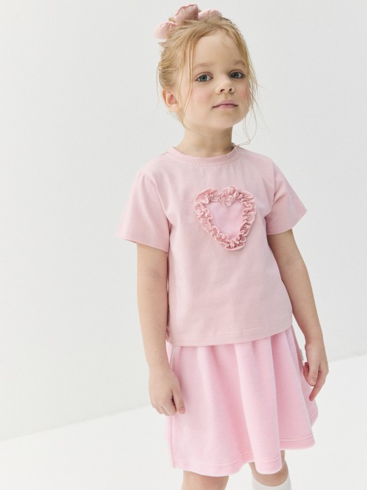 футболка "зефирное сердце" от бренда bungly вид слева