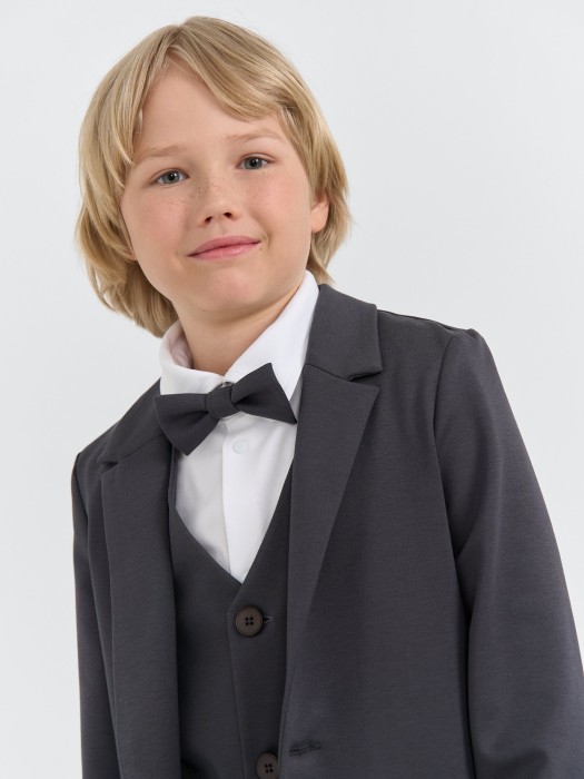 галстук-бабочка "графит" от бренда bungly вид слева