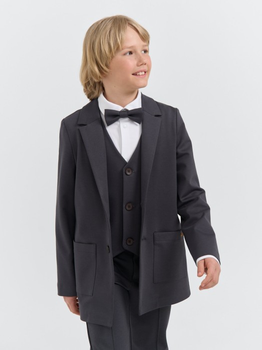 галстук-бабочка "графит" из россии вид сбоку