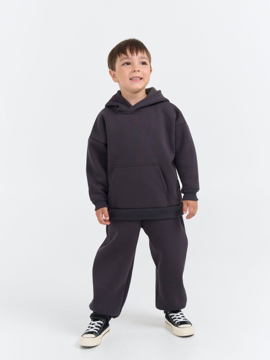 худи "графит" утепленное из россии вид сбоку