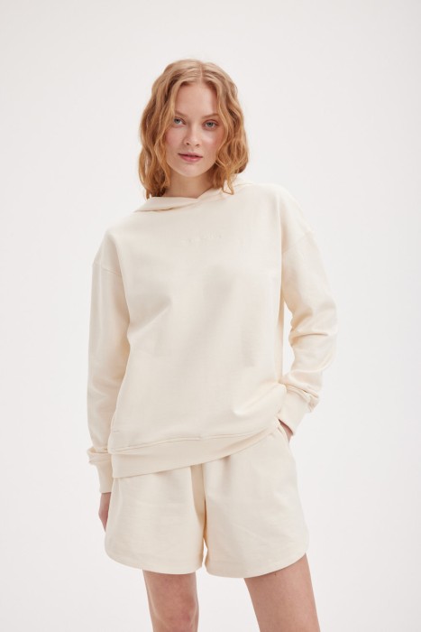 худи из 100% хлопка "лён" женское фотография