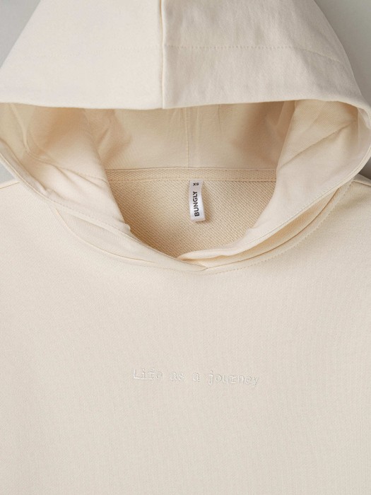 худи из 100% хлопка "лён" женское из россии вид сбоку