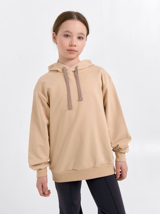 худи облегченное "беж" 7+ от бренда bungly вид слева