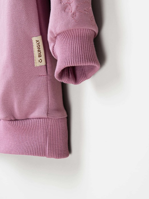 худи облегченное "орхидея" с вышивкой из россии вид сбоку