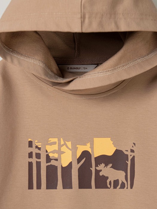 худи облегченное "песок" с вышивкой из россии вид сбоку