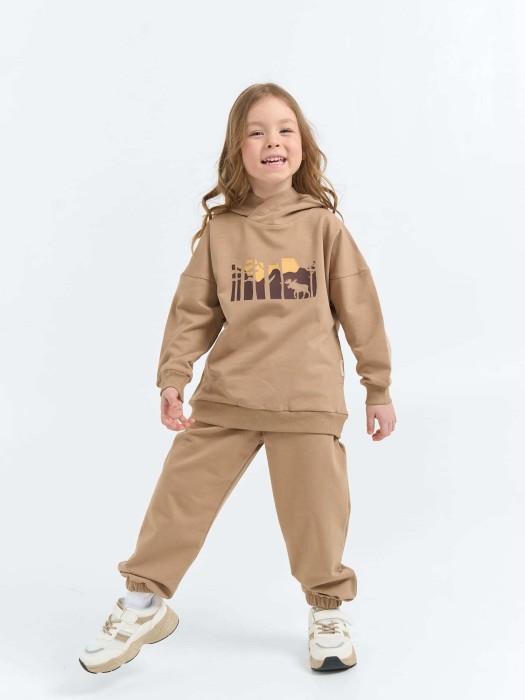 худи облегченное "песок" с вышивкой из проверенных материалов спереди