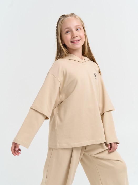 худи оверсайз облегченное "крем-брюле" 7+ фотография