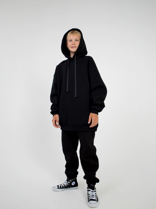 худи оверсайз "уголь" утепленное подростковое по цене 2339 руб вид справа