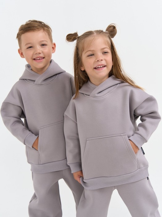 худи "пепел" утепленное от бренда bungly вид слева