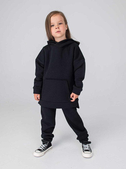 худи с капюшоном "уголь" утепленное фотография