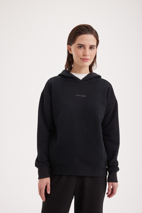 худи с велюровым эффектом "уголь" женское фотография