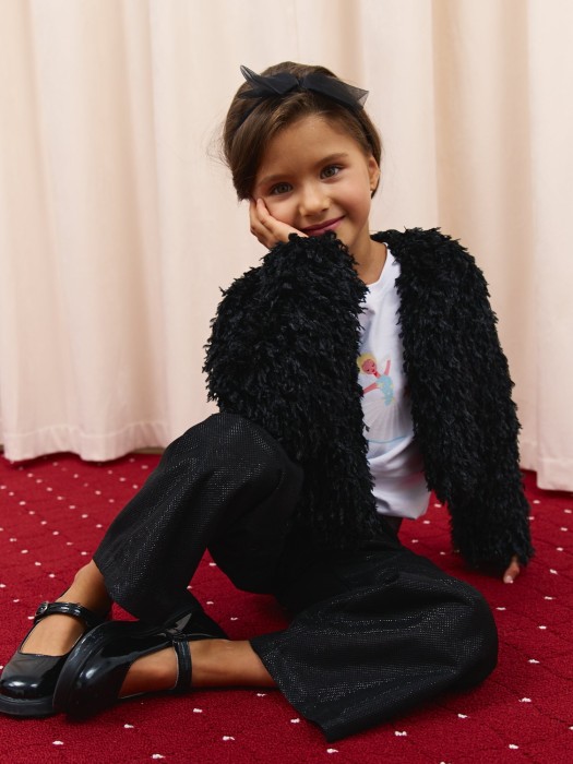 кардиган с перьями "оникс" фотография