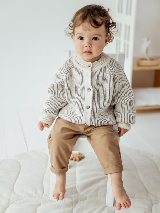 кардиган вязаный "какао" 0+ фотография