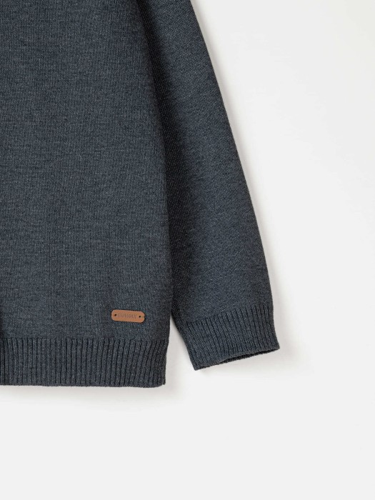 кардиган вязаный "серый" 7+ из россии вид сбоку