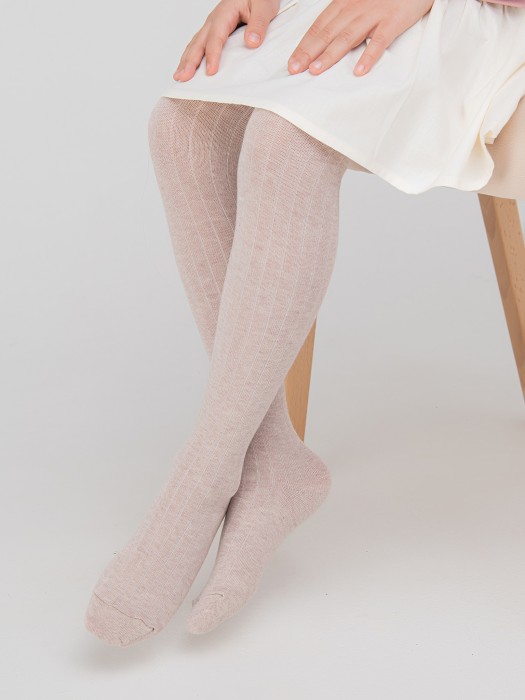 колготки лапша однотонные "бежевый меланж" фотография