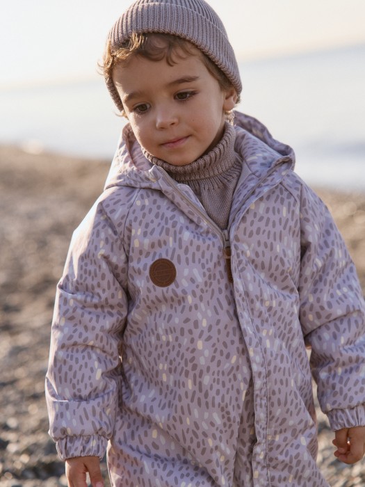 комбинезон демисезонный мембранный "солнечные зайчики - серый" 0+ от бренда bungly вид слева