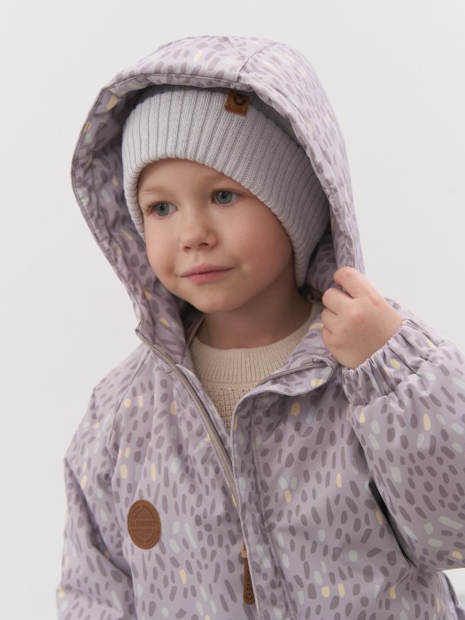 комбинезон демисезонный мембранный "солнечные зайчики - серый" 0+ из проверенных материалов спереди