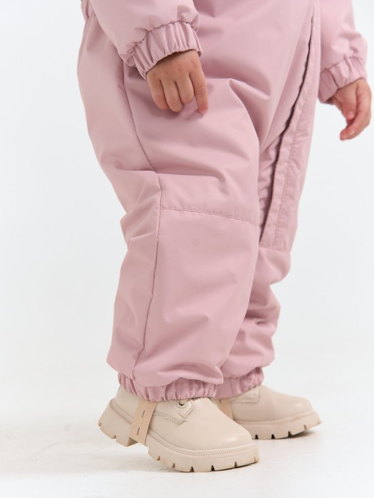 комбинезон демисезонный "пудра" 0+ из проверенных материалов спереди