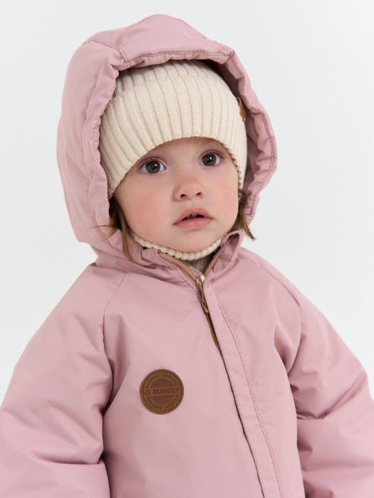 комбинезон демисезонный "пудра" 0+ активного стиля с лицевой стороны